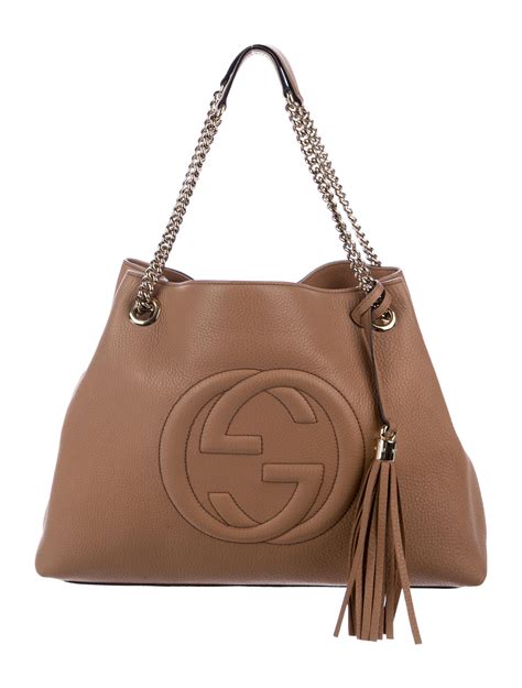 gucci soho leather tassel camera bag|Gucci soho tote bag medium.